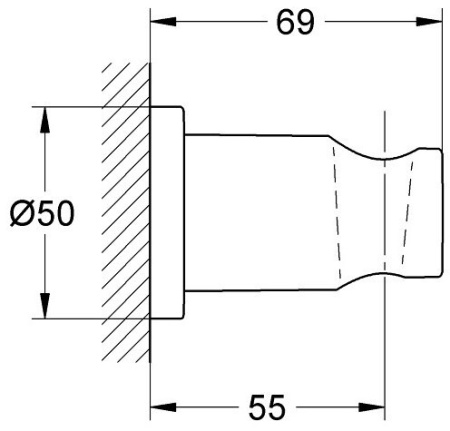 Настенный держатель Grohe Rainshower 22117KF0
