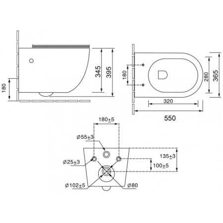 Комплект унитаза с инсталляцией Grossman Classic 97.4411GBLS.04.32M с клавишей смыва