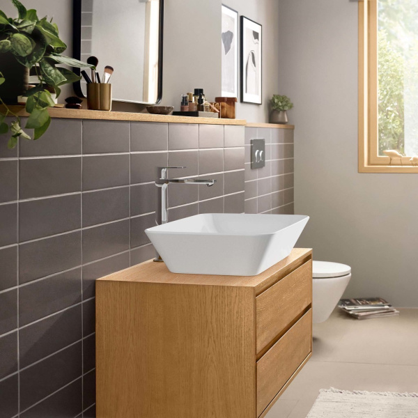 Смеситель для раковины с донным клапаном CoolStart Hansgrohe Rebris E 72581000 хром