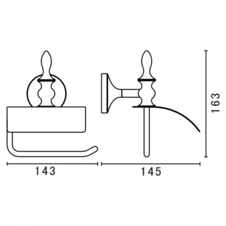 Держатель туалетной бумаги Art&Max AM-E-4283-Do