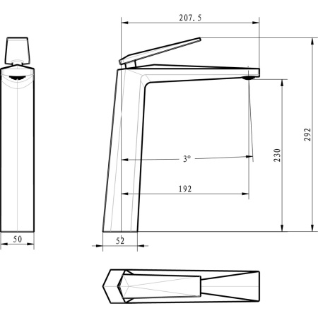 Смеситель для раковины Boheme Venturo 382