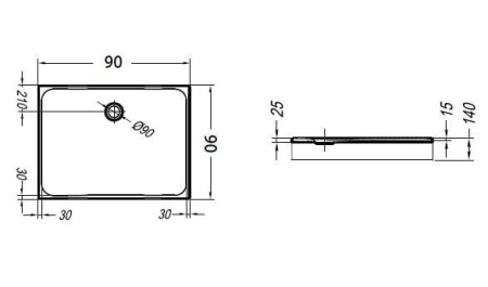 Душевой поддон Kolpa San Salsa 90x90