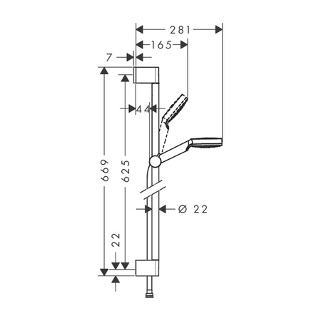 Душевой гарнитур Hansgrohe Crometta 1jet Green 26554400 белый/хром