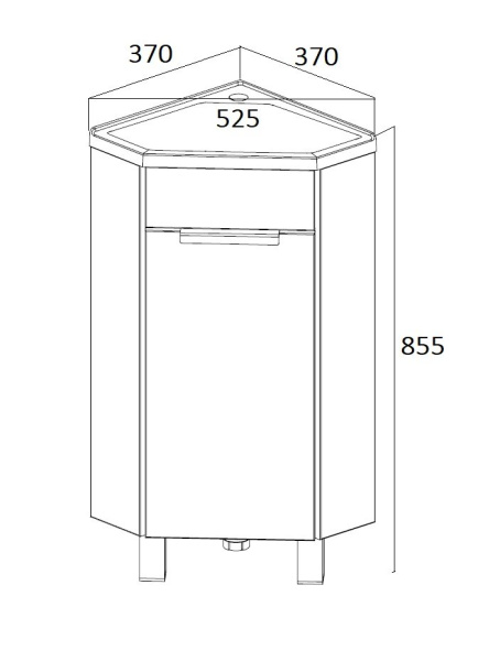 Тумба с раковиной 1Marka Penta Ц0000001635
