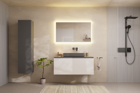 Смеситель для раковины встраиваемый Hansgrohe Metropol 32526340 шлифованный черный хром