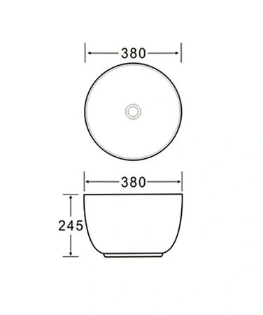 Раковина накладная (38х38) SantiLine SL-1110MB