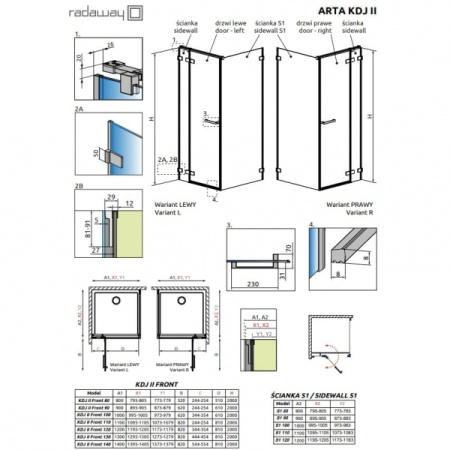 Душевой уголок Radaway Arta 386162-03-01L