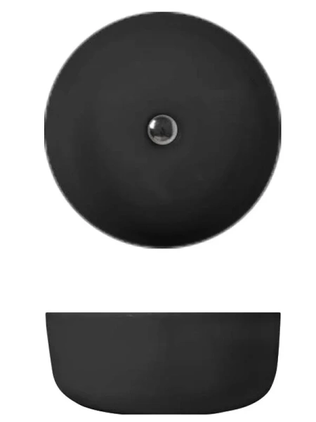 Раковина накладная (40х40) Kerasan Nolita 534431 черный матовый