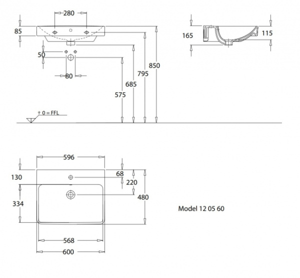 Раковина Keramag Smyle 120560000