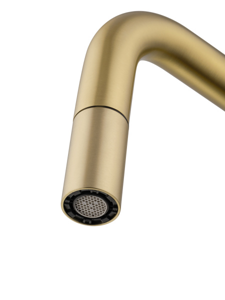 Смеситель для кухни с выдвижым изливом WONZON & WOGHAND, брашированное золото WW-6018-BG