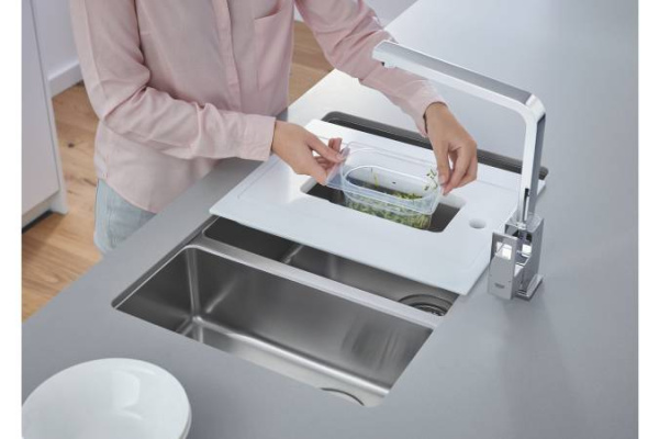 Мойка из нержавеющей стали GROHE K700U 31575 SD1 (31575SD1) хром