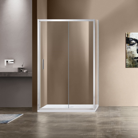 Душевой уголок Vincea  Garda VSR-1G9014CL (140х90)  хром, стекло прозрачное
