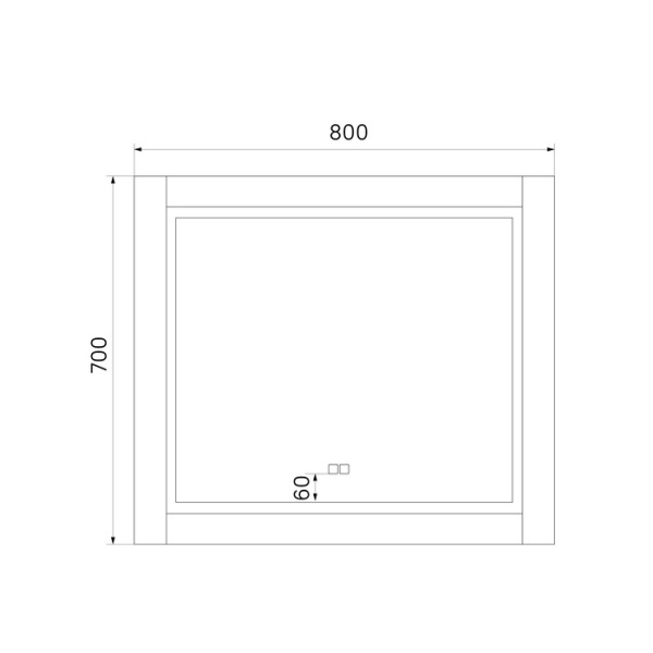 Зеркало с подсветкой IDDIS Oxford 80 (ЗЛП110)