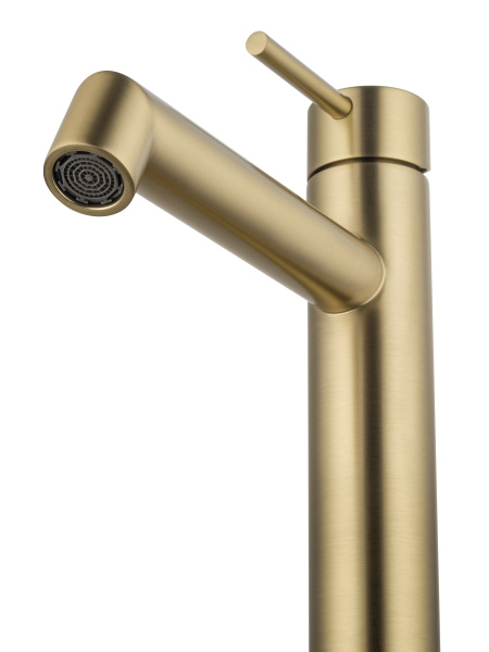 Смеситель для раковины высокий WONZON & WOGHAND, брашированное золото WW-H1064-BG