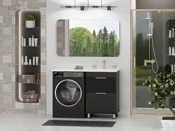 Тумба с раковиной под стиральную машину 60 Brevita Enfida УТ000016093