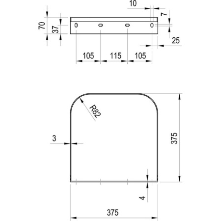 Кронштейн для раковины Ravak Yard 600 X01787