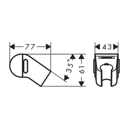 Держатель для ручного душа Hansgrohe WallStoris 28918210 песочный