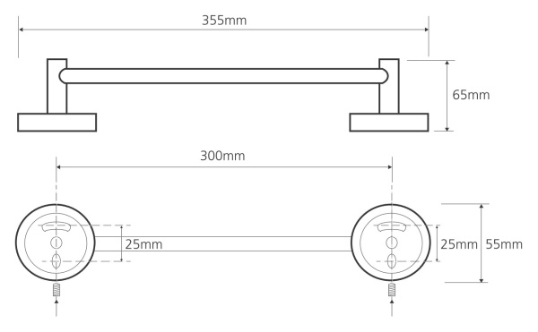 Полотенцедержатель 355 мм Bemeta Omega 104104012