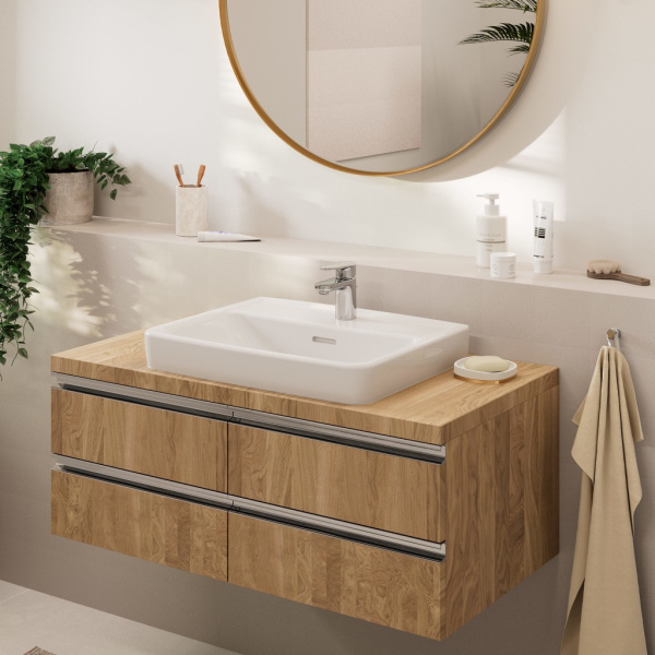 Смеситель для раковины с донным клапаном CoolStart Hansgrohe Vernis Blend 71584000 хром