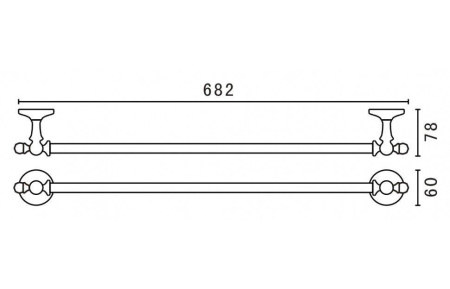 Полотенцедержатель Art&Max AM-E-2624AL