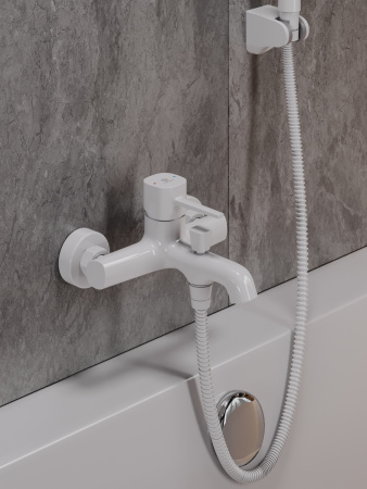 Душевая система смеситель с изливом Orange Karl M05-934w белый