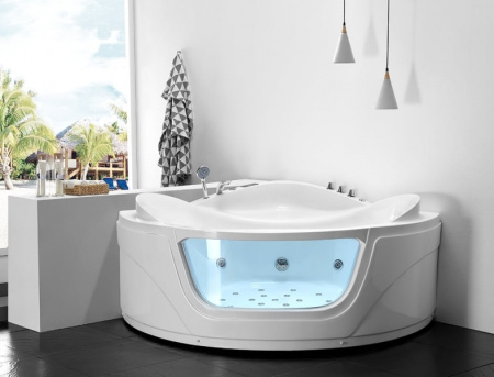 Акриловая ванна (165х165) Gemy G9247 K с гидромассажем, универсальная