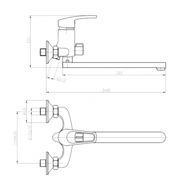 Смеситель для ванны WeltWasser Isar 553 (10000002015)