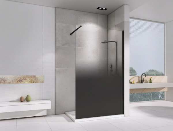 Душевая перегородка (120х200) ABBER Immer Offen AG69121BD черный