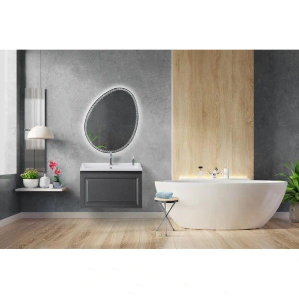 Тумба под раковину Cezares GIUBILEO-N-80-1C-SO-TIT-P титан матовый