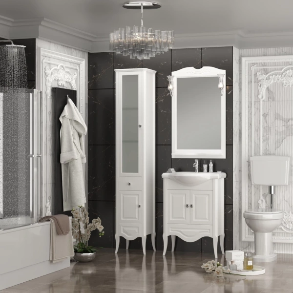 Пенал Opadiris Брунелла, цвет белый матовый, левый 00-00004341