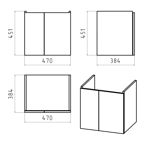 Тумба под раковину Misty Лира 50  Пр-Лир06050-50По