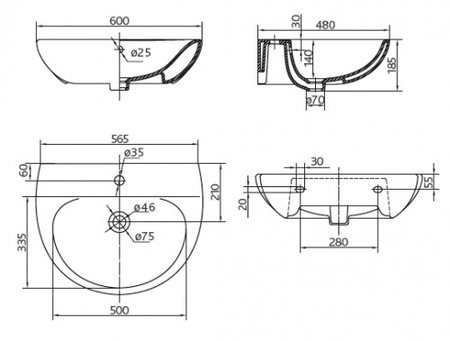Раковина Kolo Freja 60 L71160000