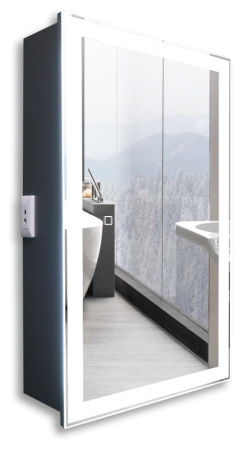 Зеркало-шкаф (43х73) Silver Mirrors Munchen-ANTHRACITE LED-00002667