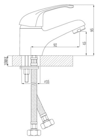 Смеситель для раковины Rossinka A (A35-11)