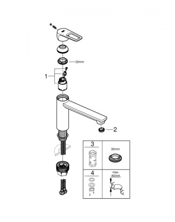 Смеситель для кухни Grohe BauLoop 31706 000 (31706000) хром