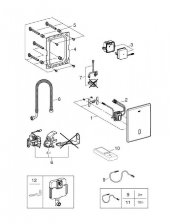 Клавиша смыва Grohe Tectron Skate 38698 SD1 (38698SD1)