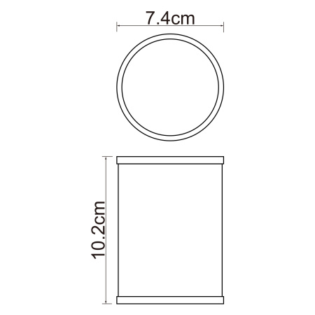 Стакан для зубных щеток WasserKRAFT Rossel K-5728