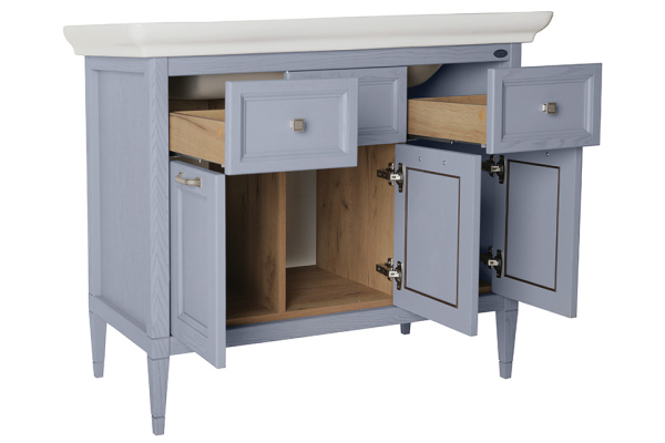 Тумба под раковину ASB-Woodline   Гранда 105 11486 (серый)