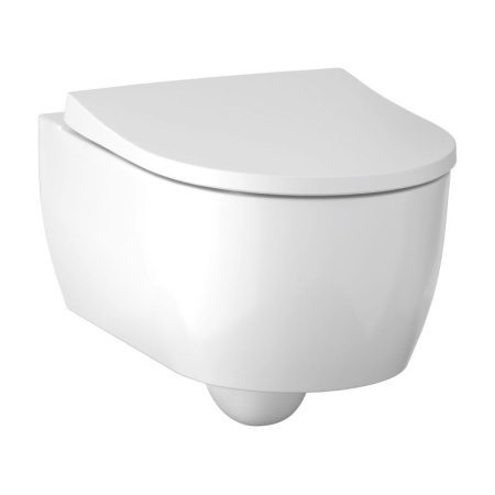 Подвесной унитаз безободковый с сиденьем микролифт Geberit iCon 500.784.01.1