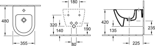 Биде подвесное Villeroy & Boch Subway 2.0 54060001