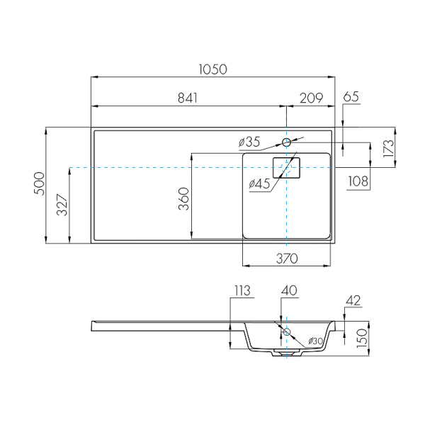 Тумба с раковиной Акватон Лондри 105 1A2360K0LH010