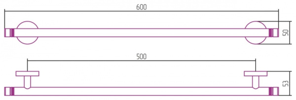 Держатель полотенец Сунержа Каньон одинарный (L 600) 00-3001-0600 Держатель полотенец Сунержа Каньон одинарный (L 600) 00-3001-0600
