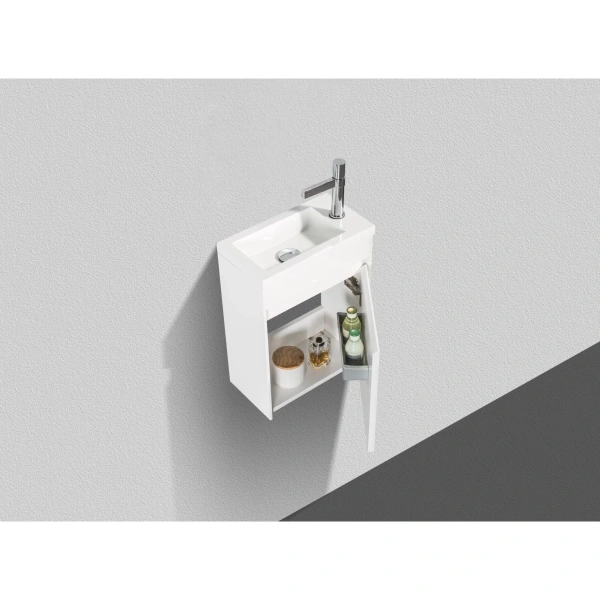 База под раковину подвесная BelBagno PIETRA MINI-460-1A-SO-BL-R Bianco Lucido