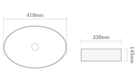 Раковина накладная (41х33) SantiLine SL-1016MB
