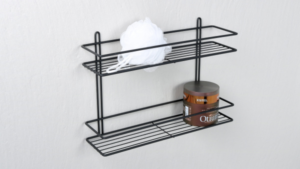 Полка двойная Fixsen черная FX-730B-2