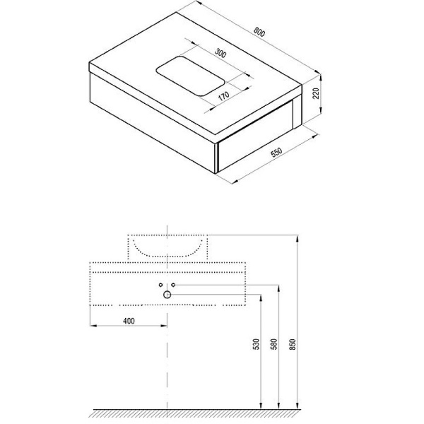 Тумба под раковину Ravak SD Formy 80 X000001035