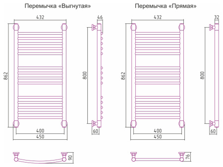 Полотенцесушитель Водяной Прямая Сунержа Богема + (80х40) Золото 03-0220-8040