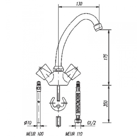 Смеситель для раковины Mofem Treff 140-0018-25