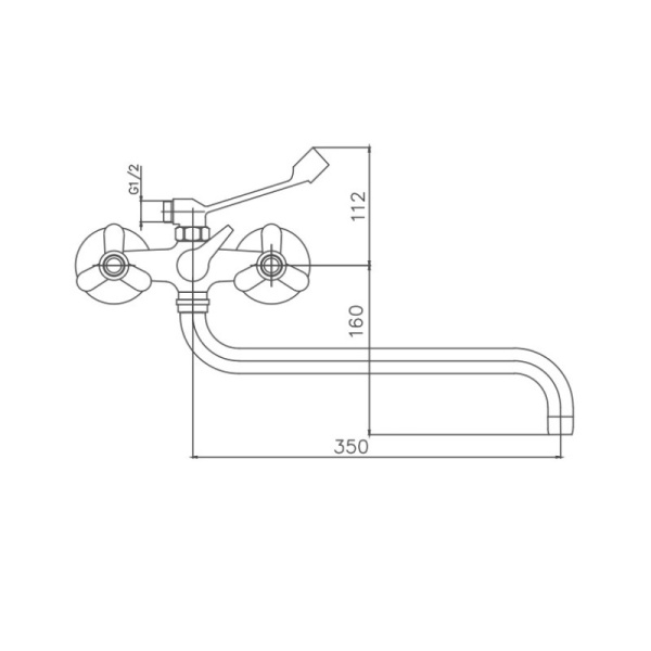 Смеситель для ванны Cron CN2612-3
