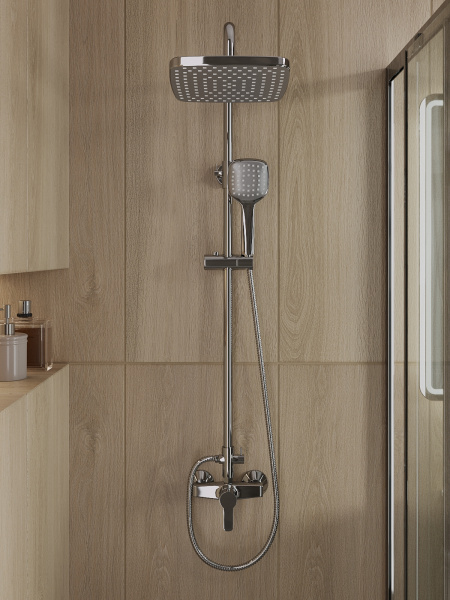 Душевая система с смесителем для душа OneLife P01-912cr хром